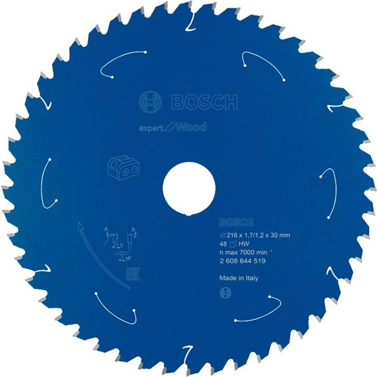 Bosch Professional Expert for Wood Kreissägeblatt (Ø 216 x 30 x 1,7 mm, 48 Zähne)