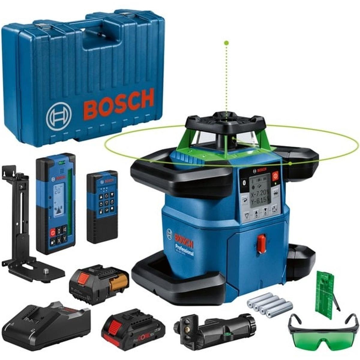 Bosch Professional GRL 650 CHVG Rotationslaser 18V (18V 4,0 Ah Akku & Ladegerät)