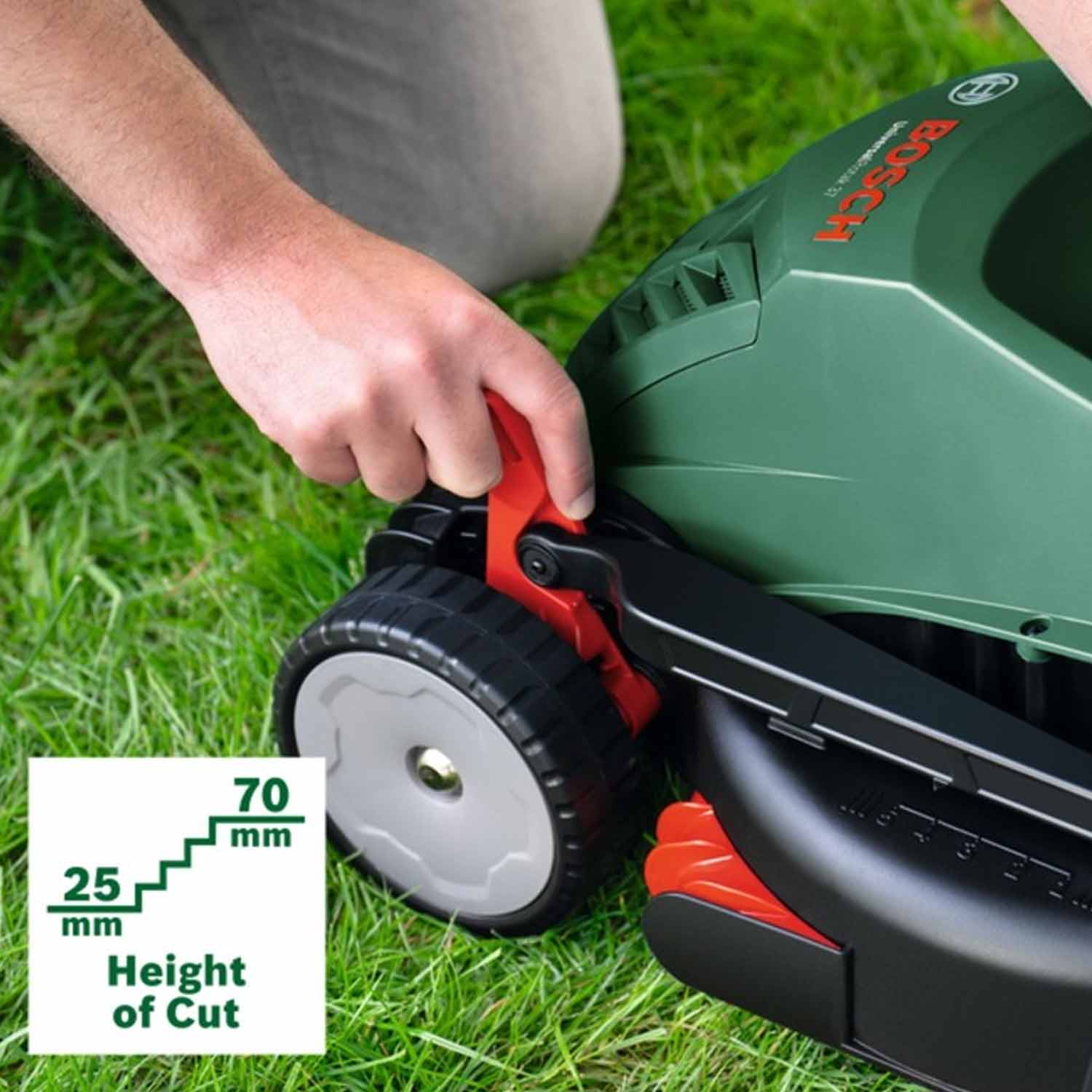 Bosch UniversalRotak 37-555 Rasenmäher 1400W (37 cm Schnittbreite, 40L Grasfangkorb)