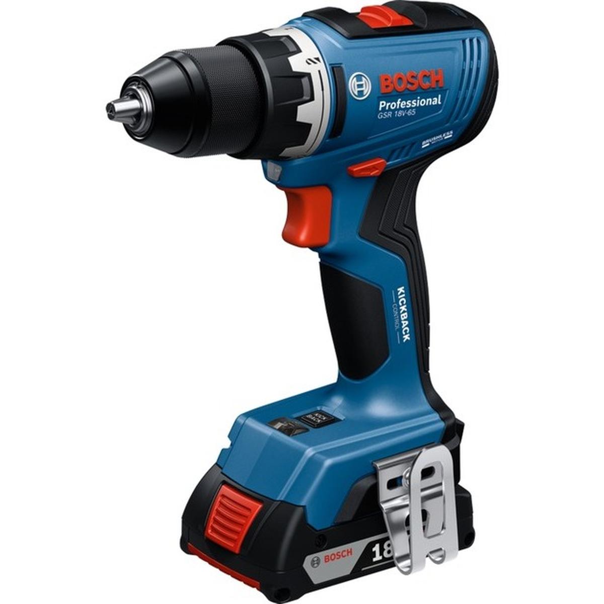 Bosch Professional GSR 18V-65 Akku-Bohrschrauber Set