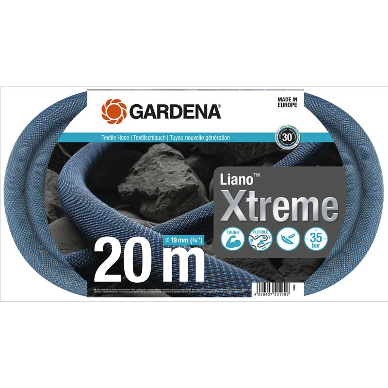 GARDENA 18480-20 Textilschlauch Liano Xtreme 3/4, 20 m Set"