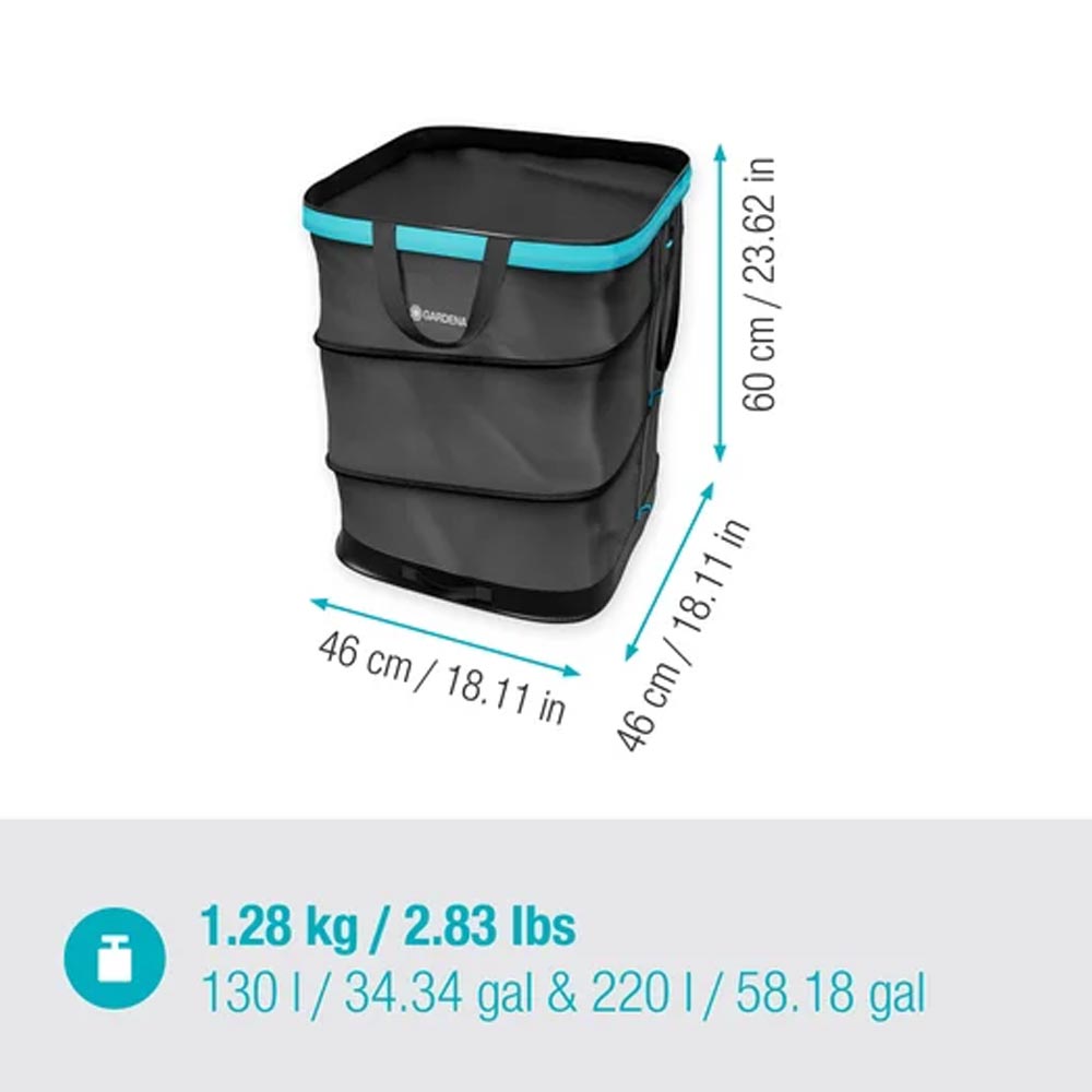 GARDENA 11715-20 Gartenabfallsack PopUp Rechteckig, Größe M