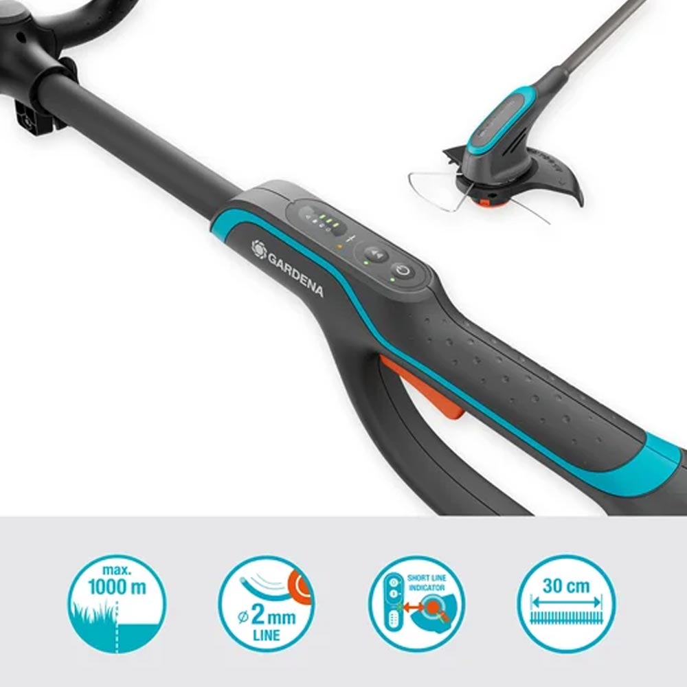 GARDENA 14703-20 Akku-Trimmer PowerTrim 30/18V P4A Ready-To-Use Set