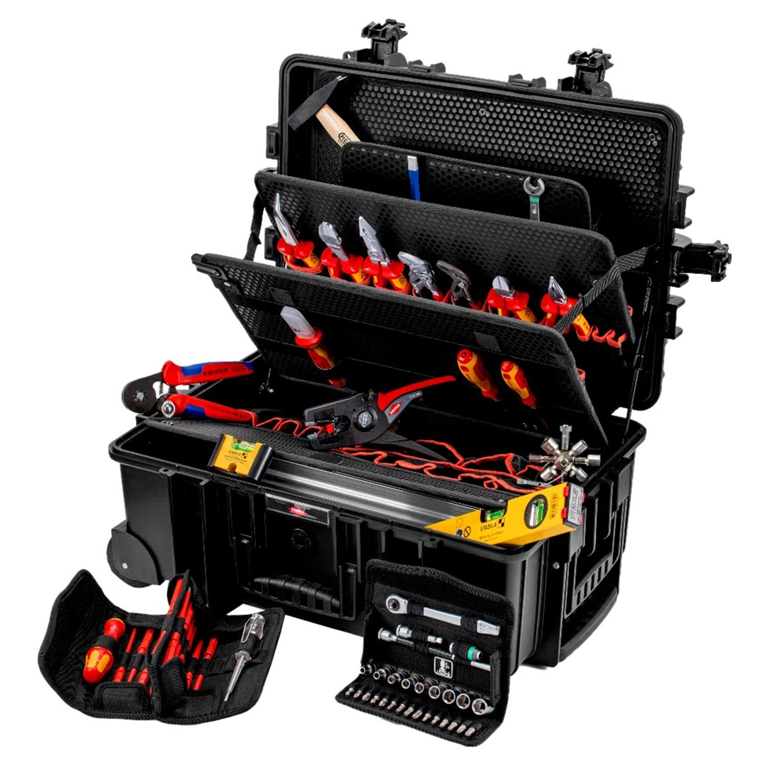 KNIPEX 00 21 37 Werkzeugkoffer "Robust45 Move" Elektro 63-teilig