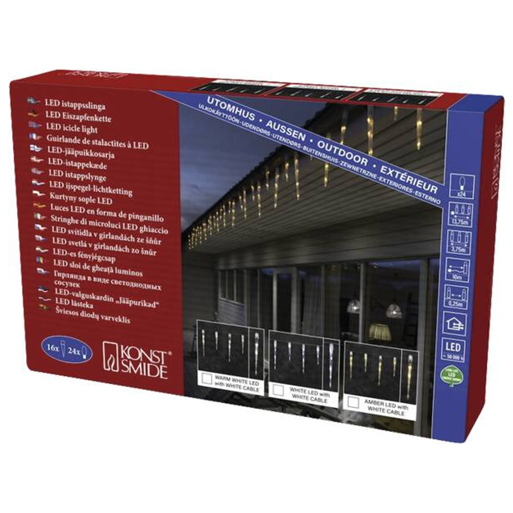 Konstsmide LED Eiszapfen-Lichterkette 16er bernstein (2746-802)
