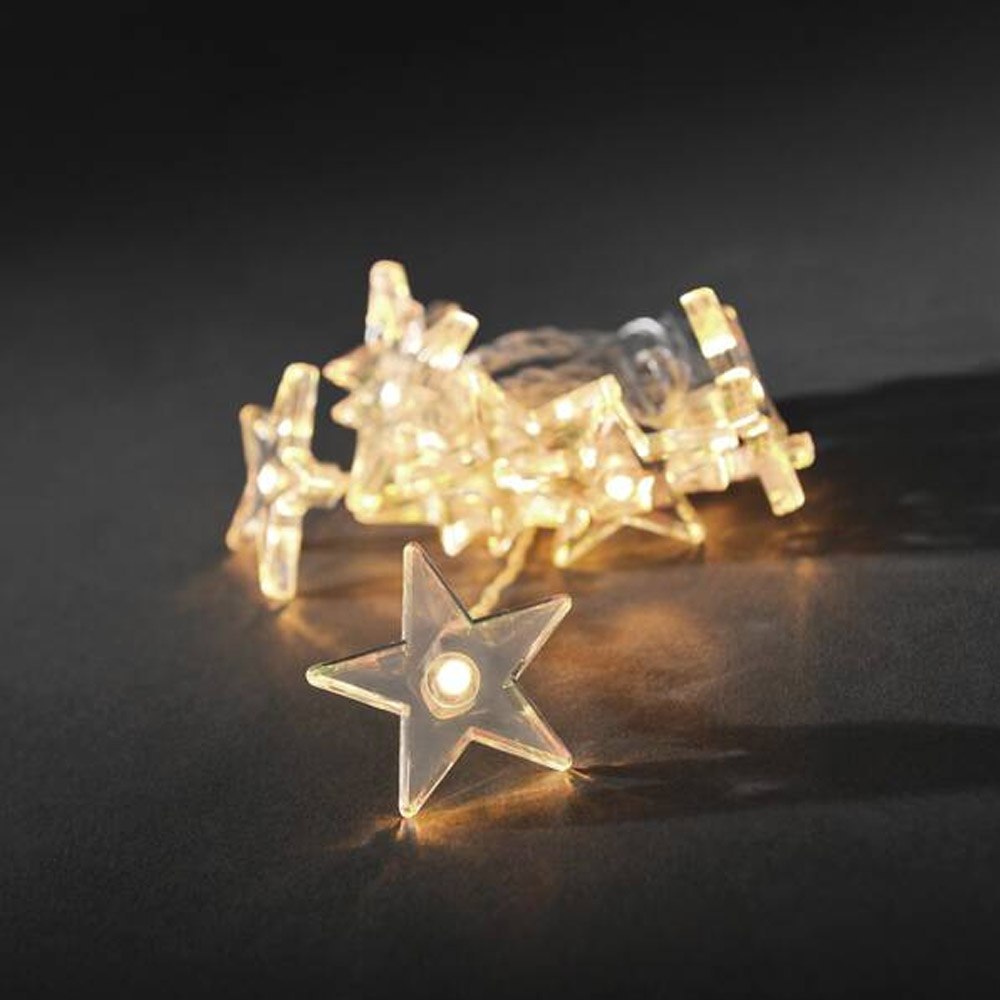 Konstsmide LED-Dekolichterkette 10er Sterne warmweiß (1405-103)