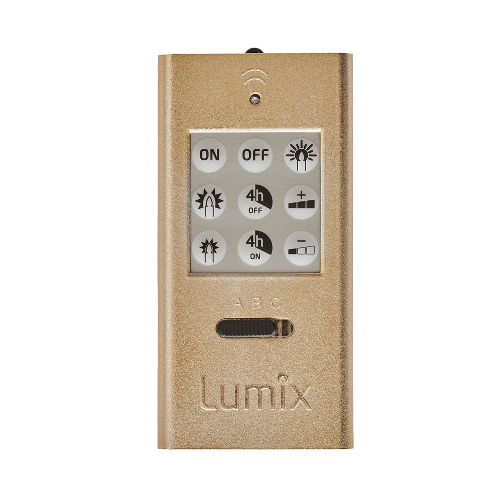 Krinner Lumix SuperLight Pearls Mini Basis-Set Kabellose Christbaumkerzen gold