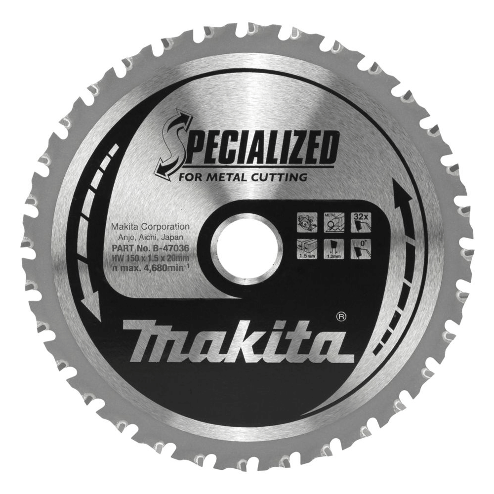 Makita B-47036 Sägeblatt f. Metall 150x20x32Z