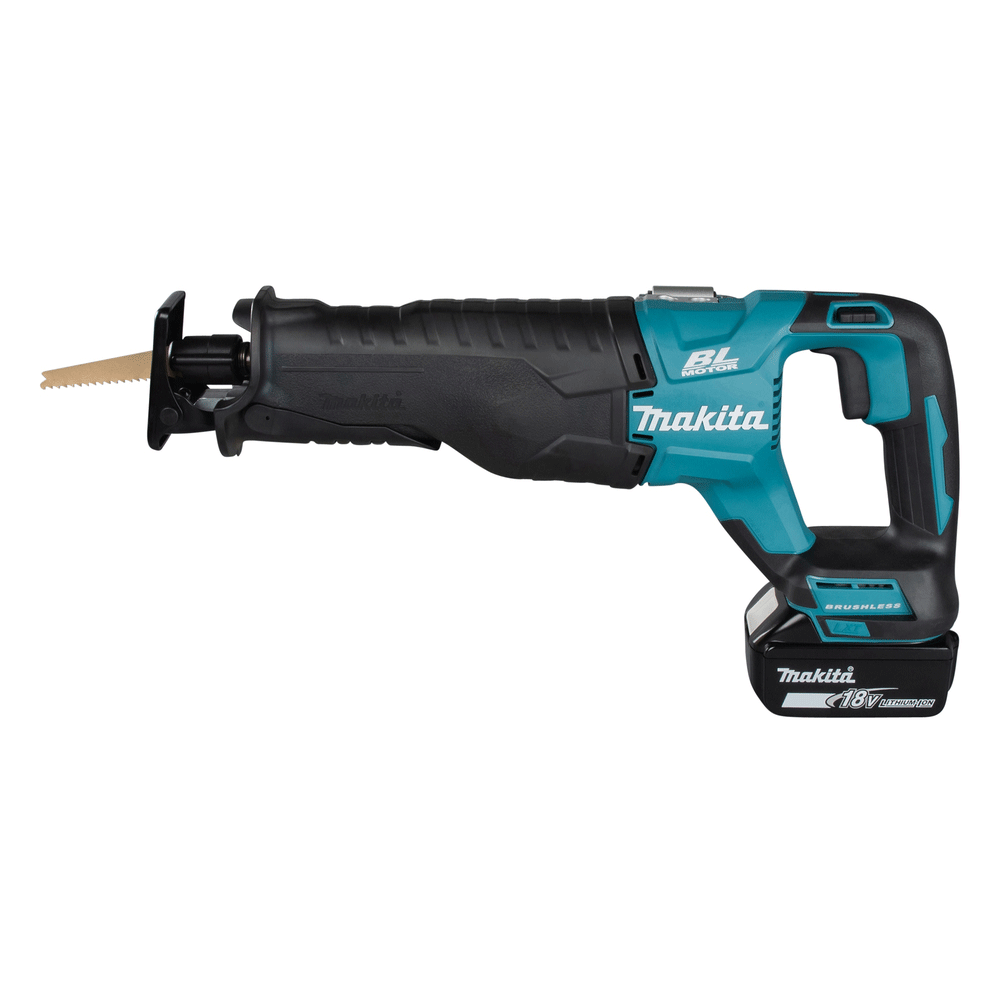 Makita DJR187RT Akku-Reciprosäge 18 V und Ladegerät im Transportkoffer mit 1x Akku 5,0 Ah
