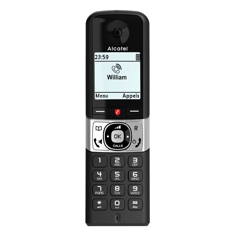 Alcatel F890 Voice Schnurlostelefon mit Anrufbeantworter schwarz