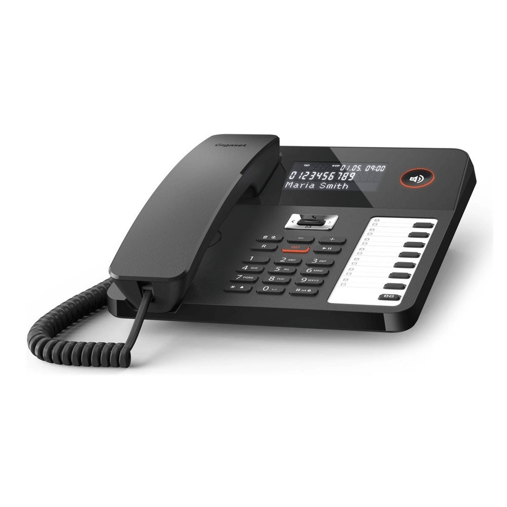 Gigaset DESK 800A Schnurgebundenes Telefon mit Anrufbeantworter schwarz