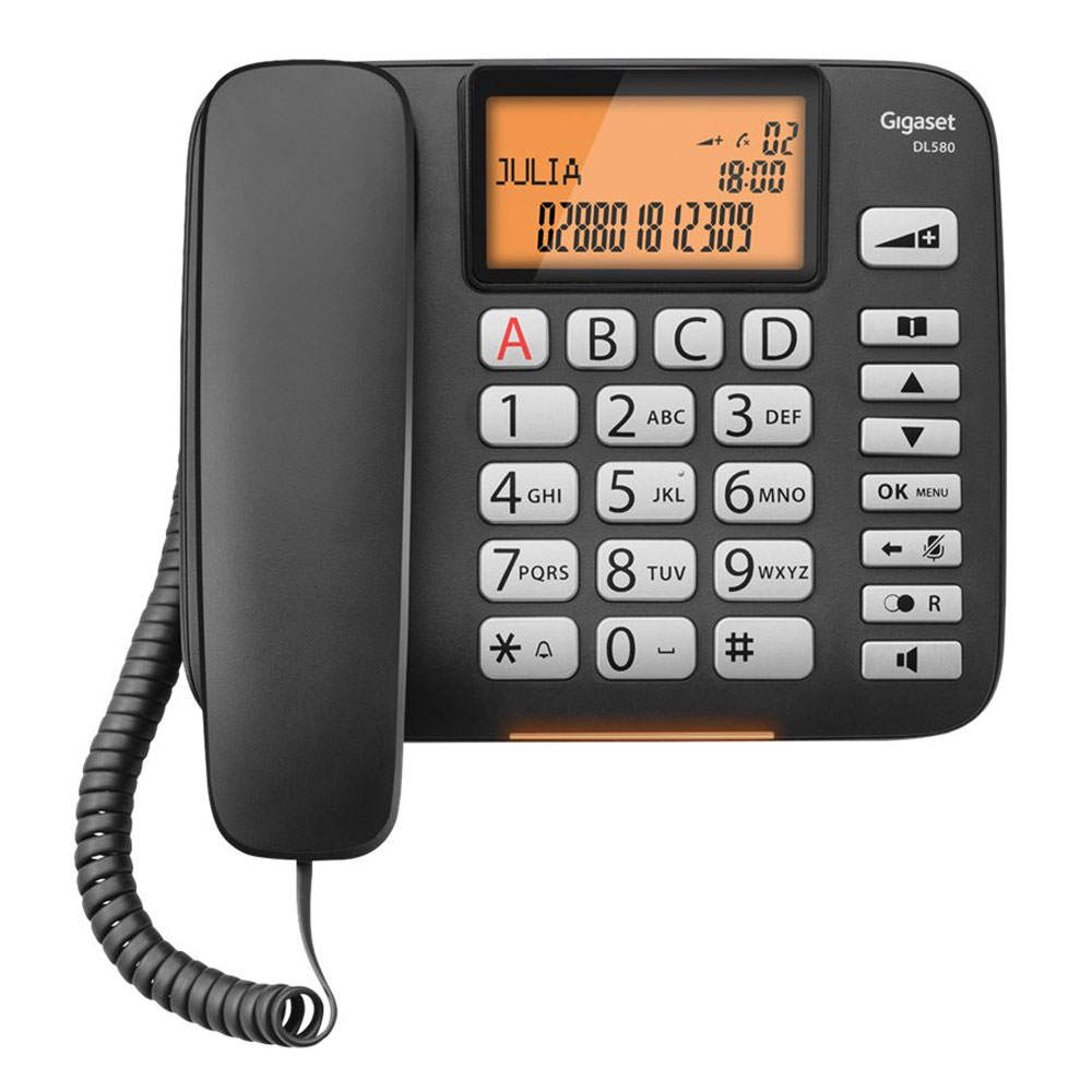 Gigaset DL580 Seniorentelefon schwarz