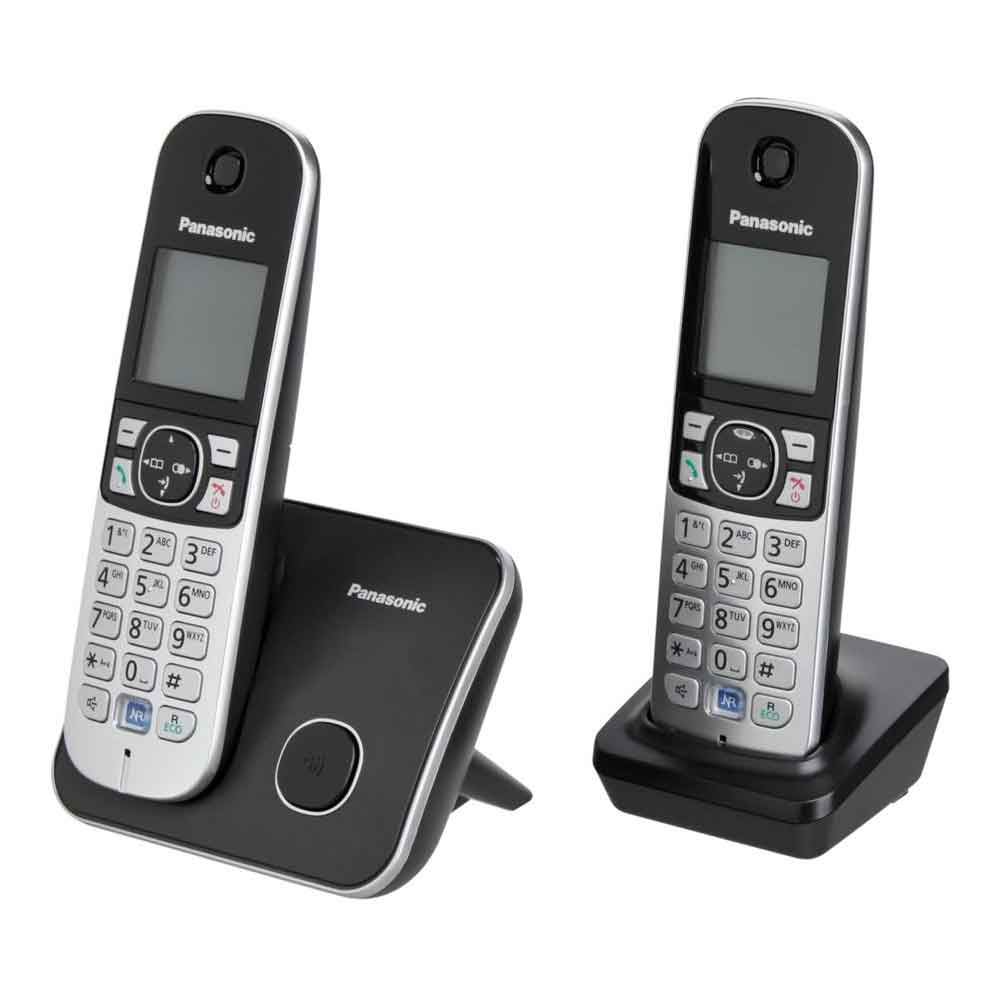Panasonic KX-TG6812GB DECT Schnurlostelefon DUO ohne Anrufbeantworter schwarz