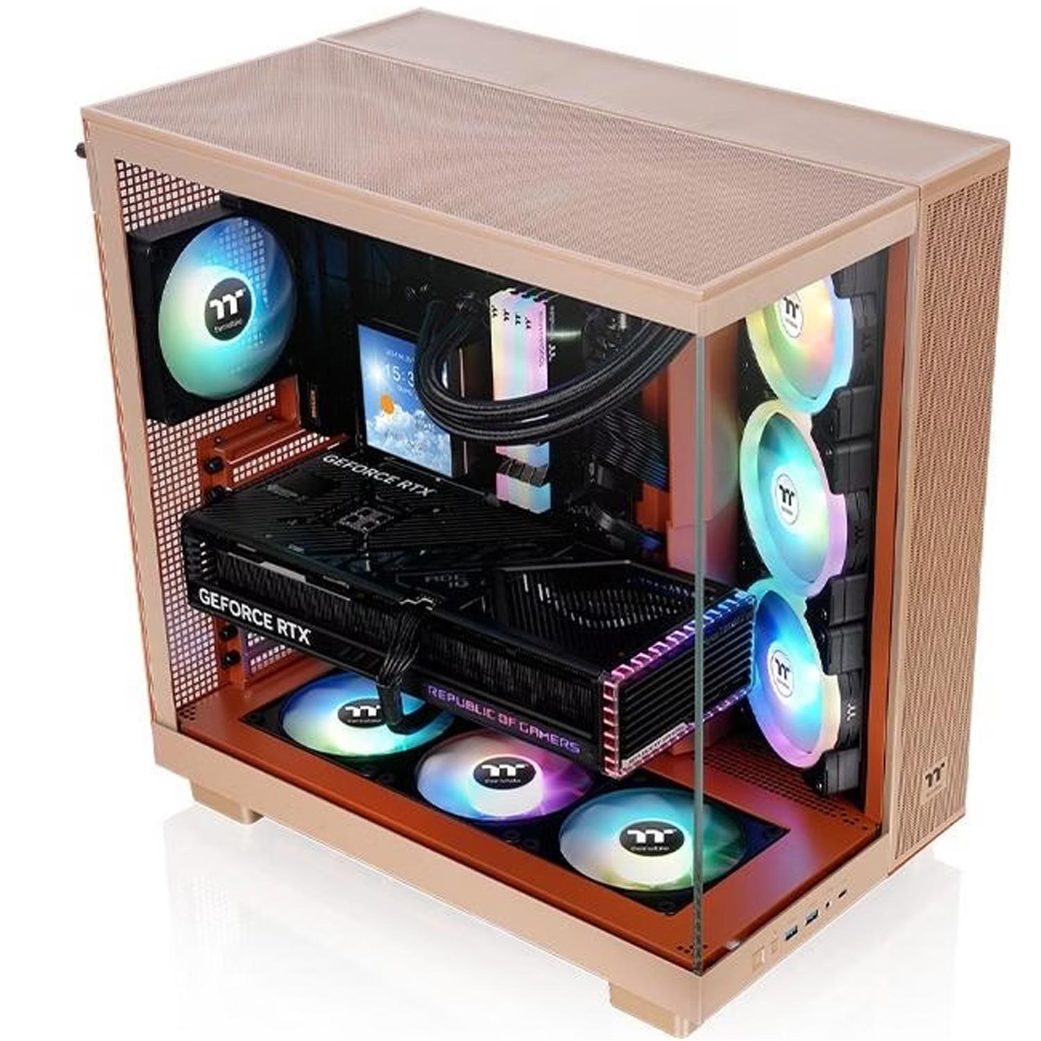Thermaltake View 380 XL TG ARGB Mid-Tower-Gehäuse gravel sand