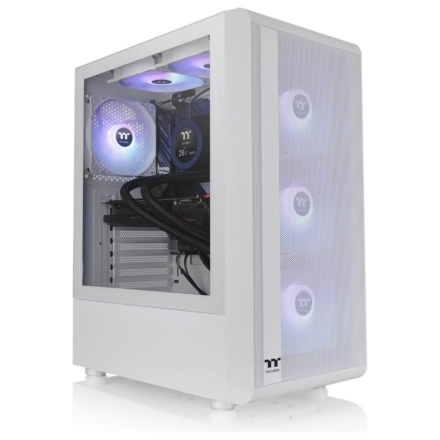 Thermaltake TT S200 TG ARGB Mid-Tower-Gehäuse weiß