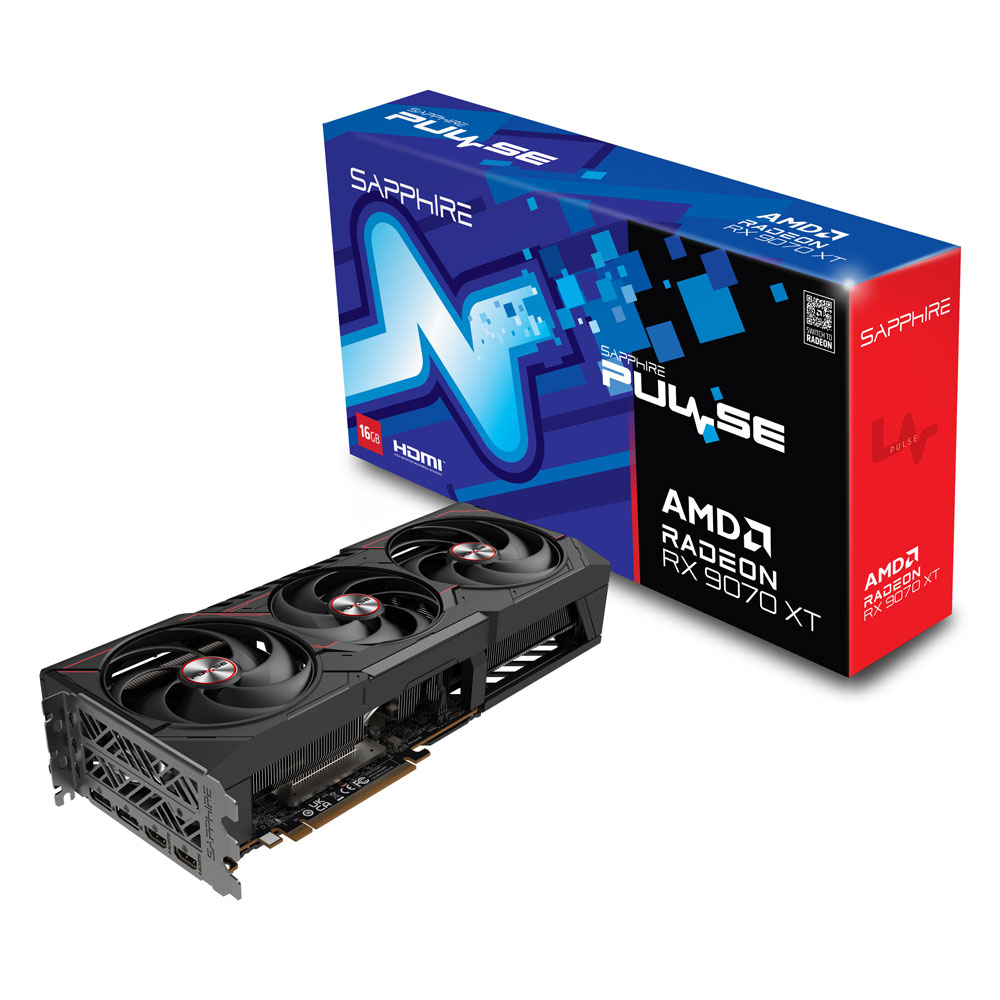 Sapphire Pulse AMD Radeon RX 9070 XT Gaming 16GB GDDR6 Grafikkarte