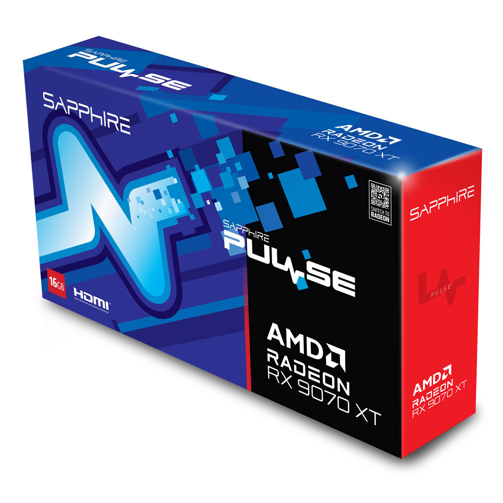 Sapphire Pulse AMD Radeon RX 9070 XT Gaming 16GB GDDR6 Grafikkarte