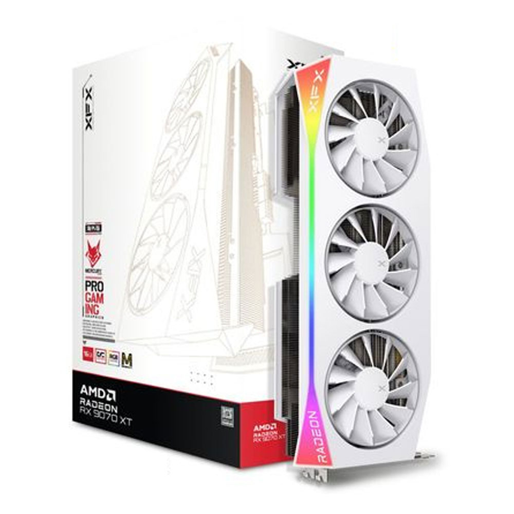 XFX Mercury Radeon RX 9070XT OC White 16GB Grafikkarte