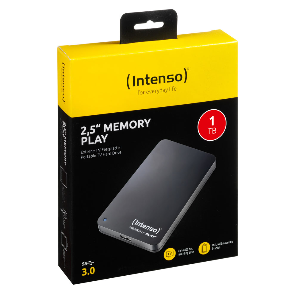 Intenso Memory Play Externe TV-Festplatte 1TB schwarz