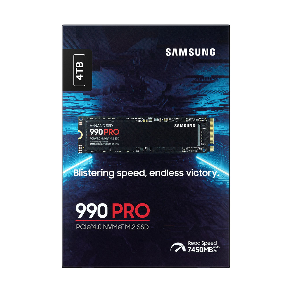 Samsung 990 PRO MZ-V9P4T0BW M.2 2280 PCIe 4.0 x4 NVMe interne SSD 4 TB