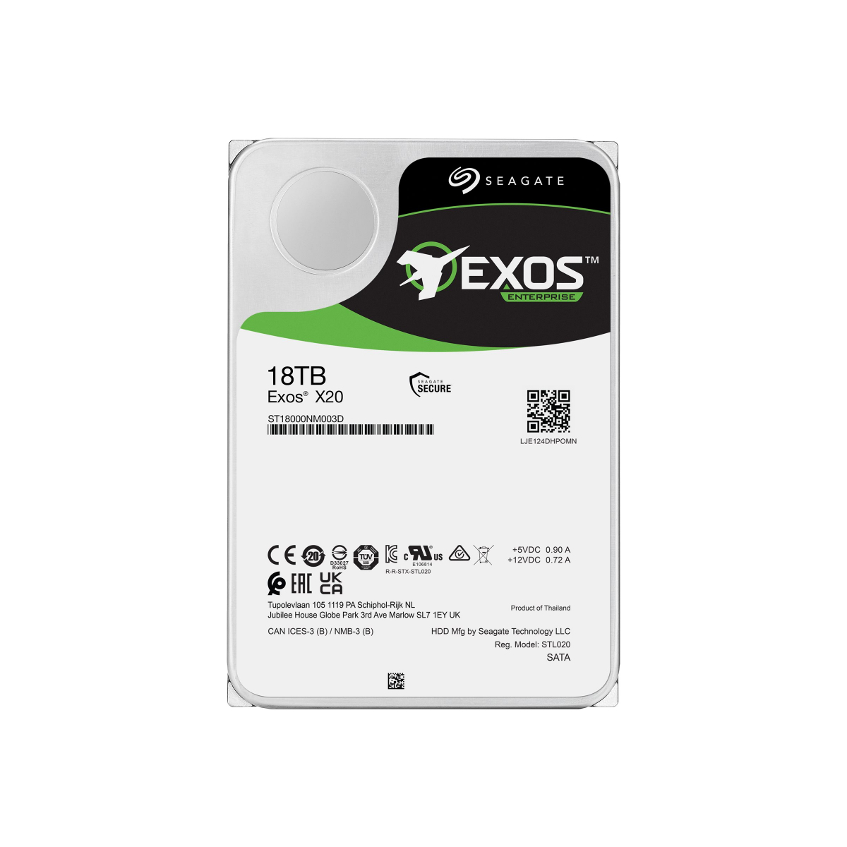 Seagate Exos X20 ST18000NM003D Enterprise Festplatte 18TB