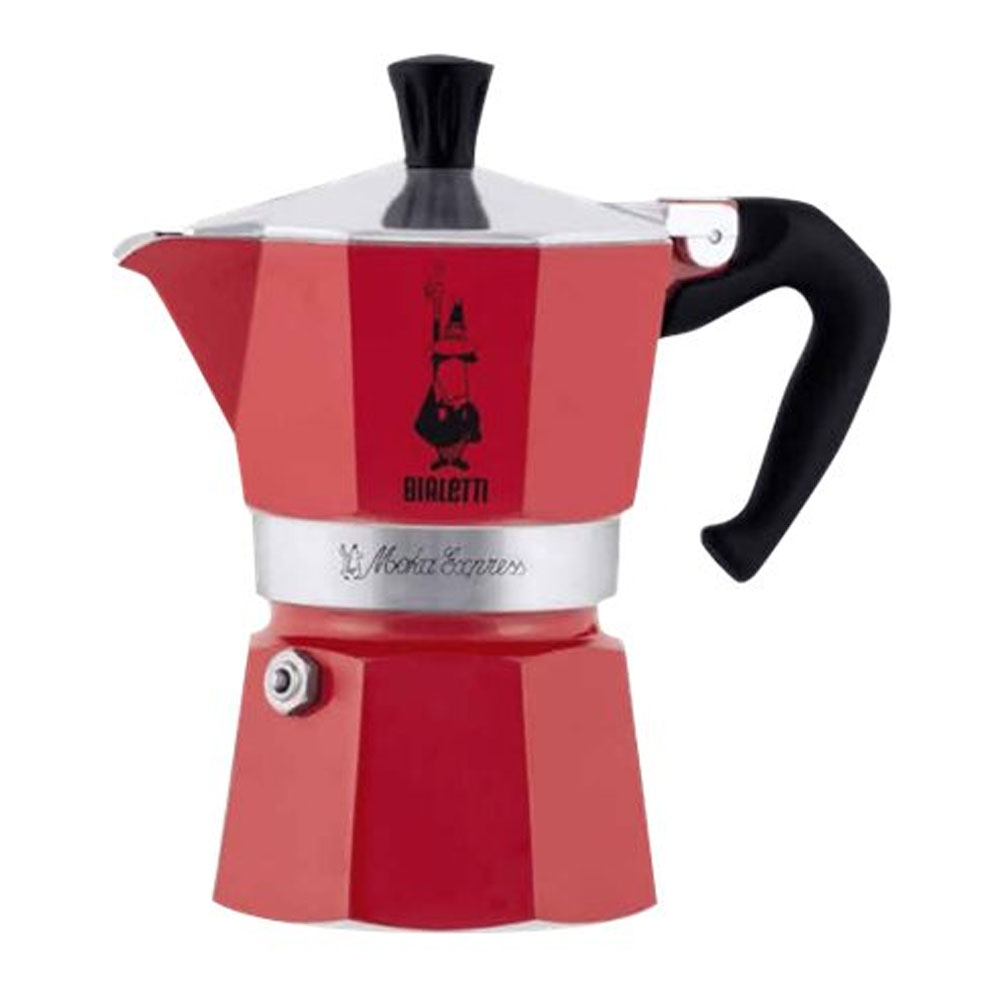 Bialetti Moka Color 1 Tassen Espressomaschine rot