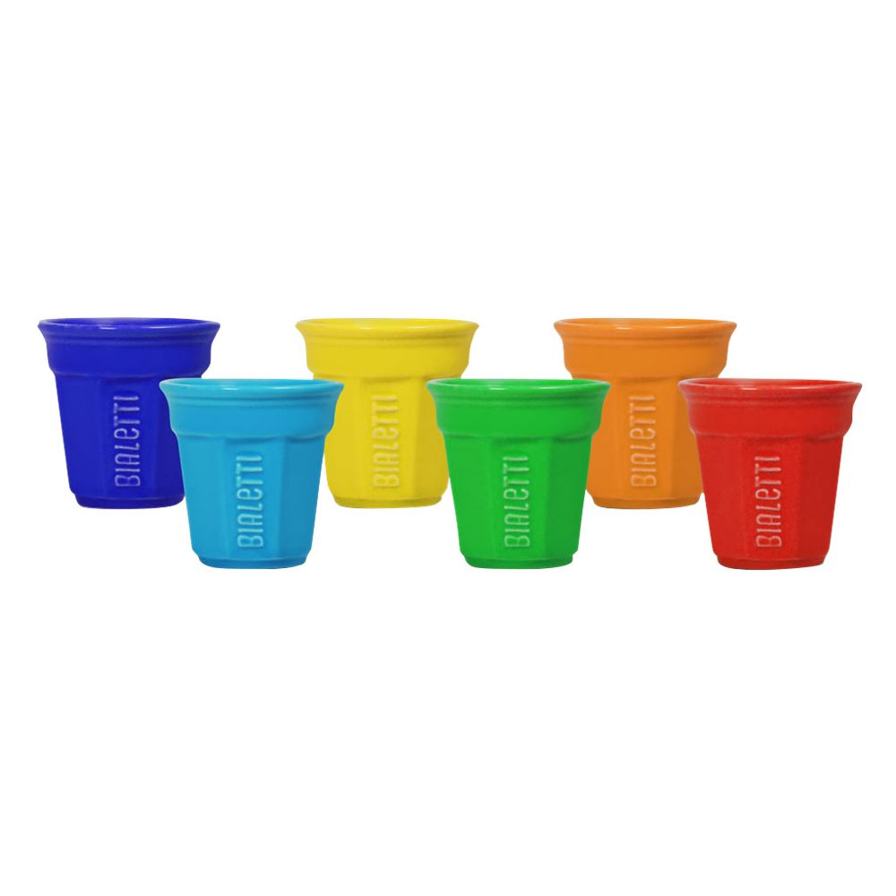 Bialetti Y0TZ500 Espressobecher 6 Stück bunt