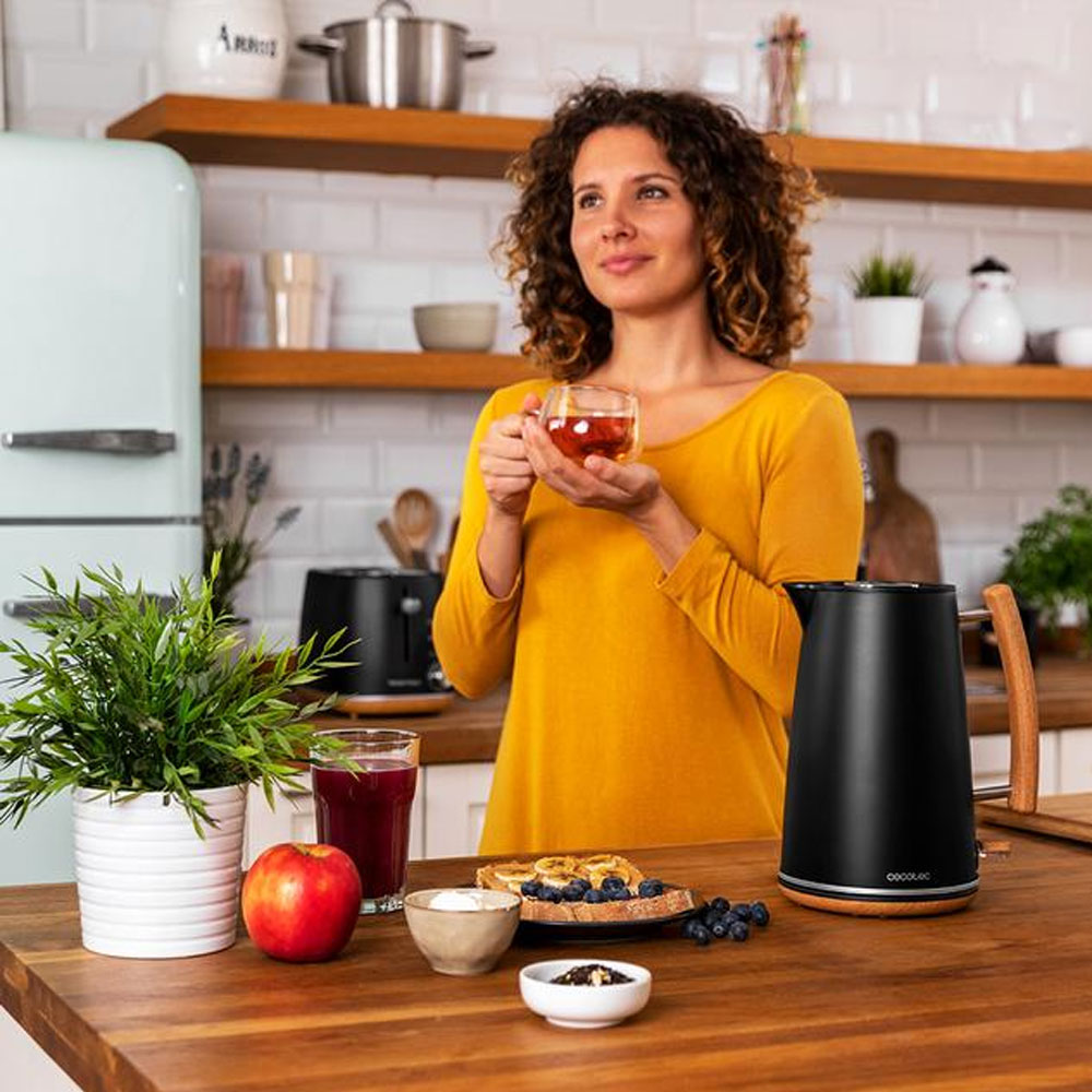 Cecotec Thermosense 400 Black Woody Wasserkocher 1,7L 3000W schwarz