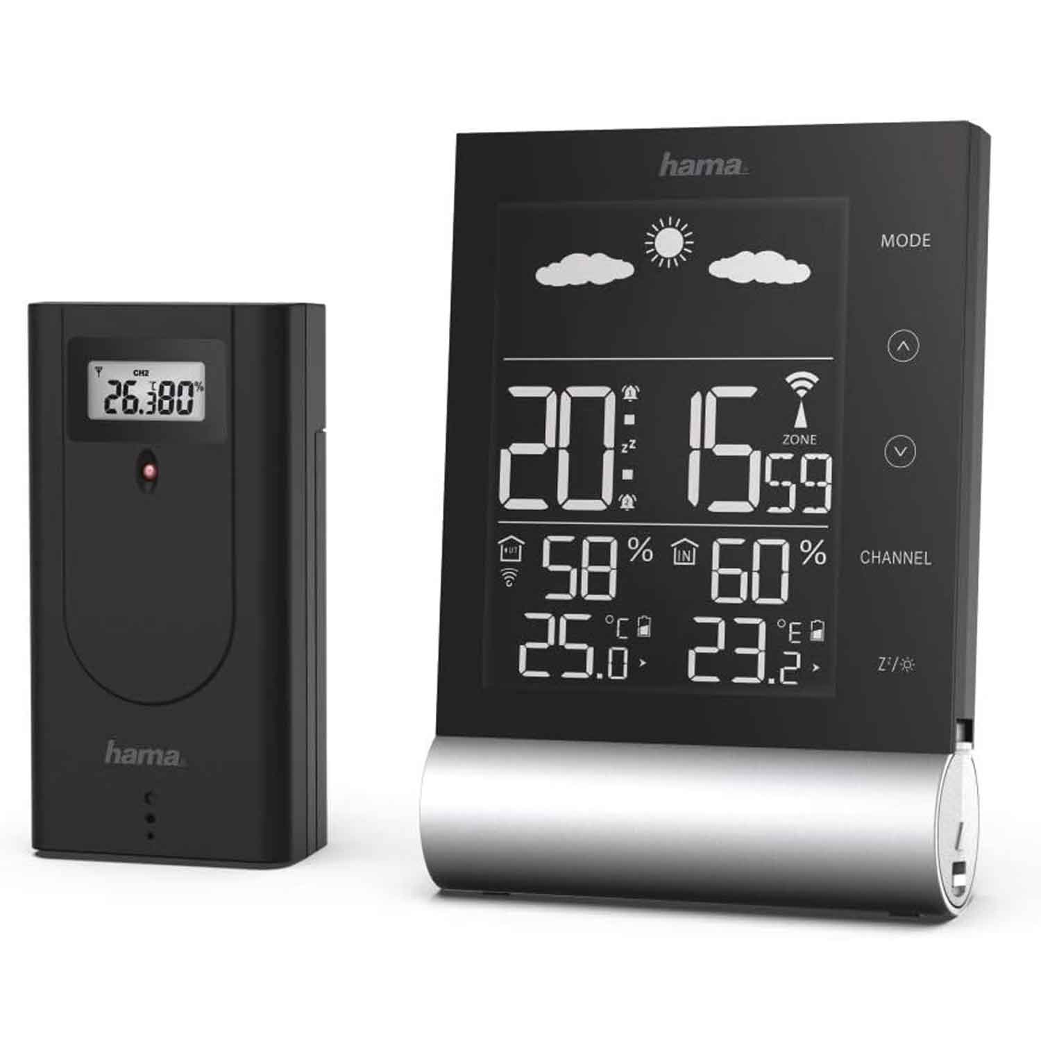 Hama Wetterstation Black Line schwarz