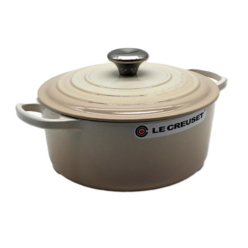 Le Creuset Bräter Signature Rund Gusseisen Meringue 24cm