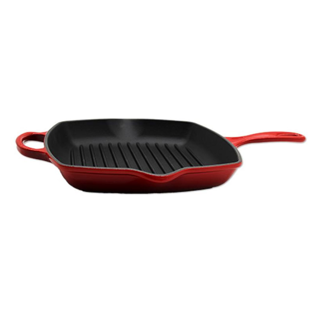 Le Creuset Signature Grillpfanne quadratisch 26 cm kirschrot