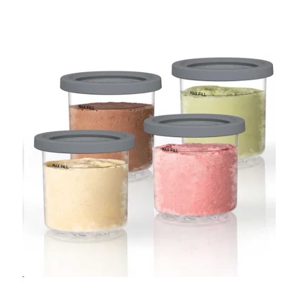 Ninja Dessert Tubs Zubehör 4er-Pack grau/transparent (Verpackung geöffnet)