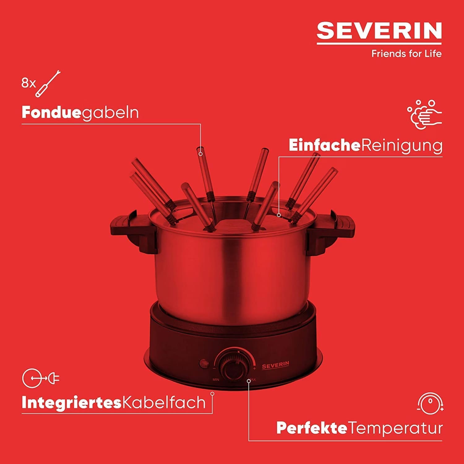 Severin FO 2470 Fondue schwarz
