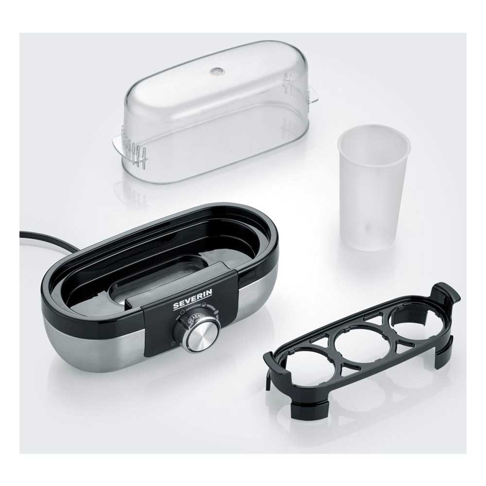Severin EK 3163 Eierkocher edelstahl-gebürstet/schwarz