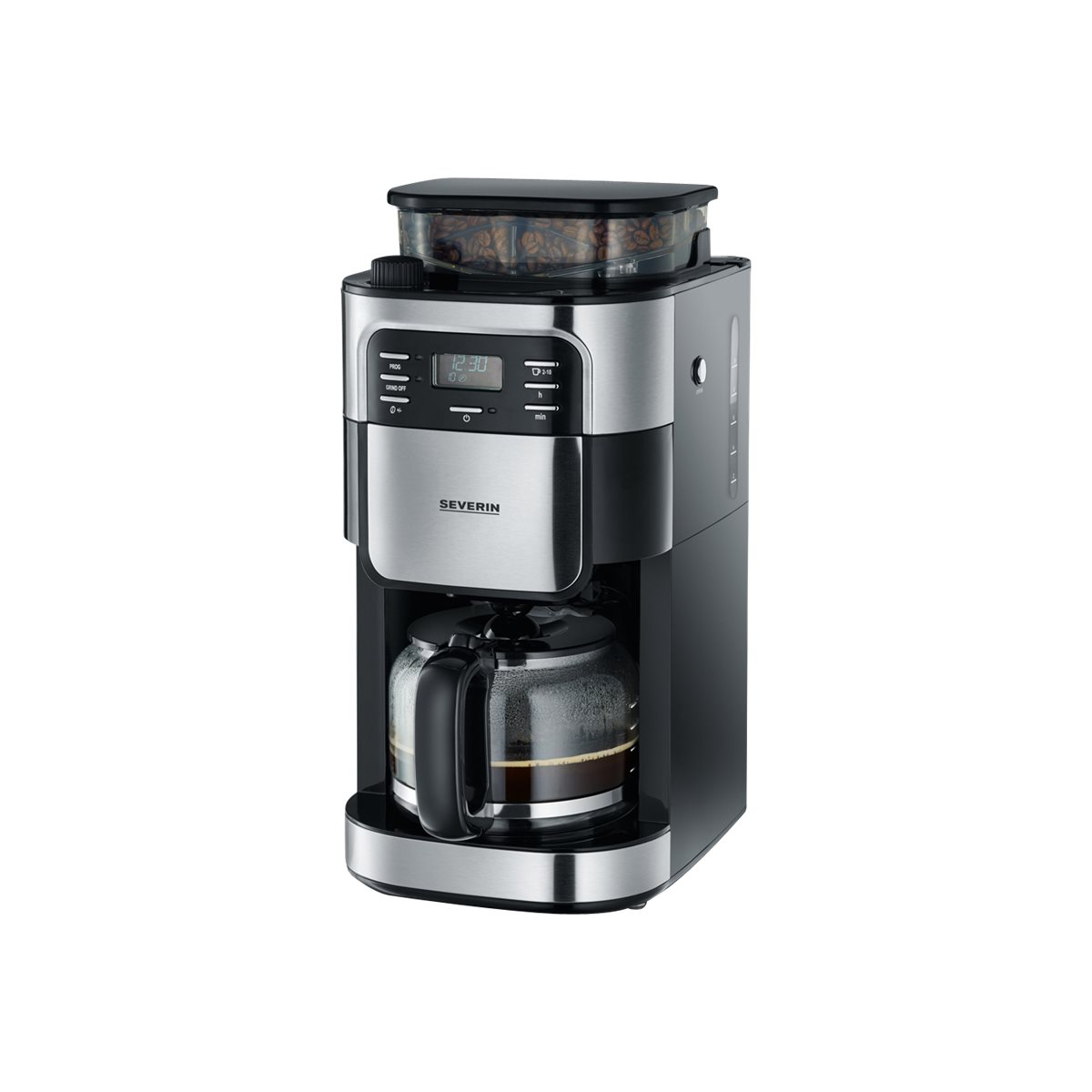 Severin KA 4810 Kaffeemaschine mit Mahlwerk edelstahl/schwarz