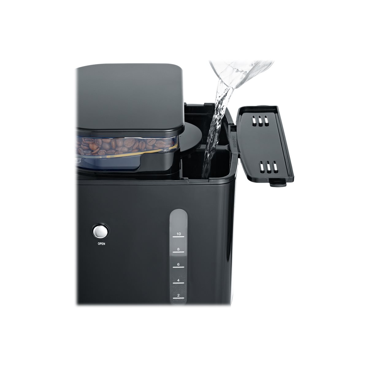 Severin KA 4810 Kaffeemaschine mit Mahlwerk edelstahl/schwarz