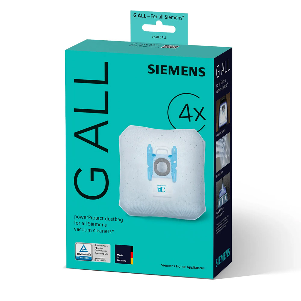 Siemens powerProtect Typ G ALL VZ41FGALL 4x Staubsaugerbeutel