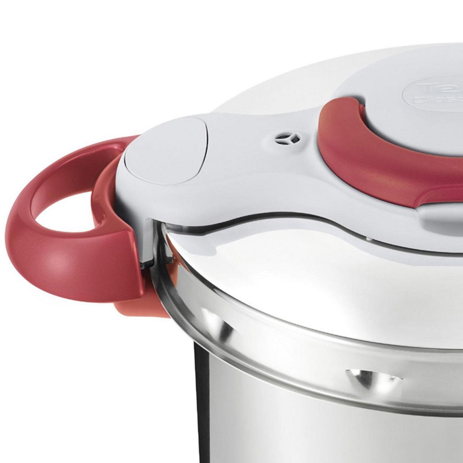 Tefal P46207 Clipso Minut' Perfect Schnellkochtopf 6L edelstahl/weiß/rot