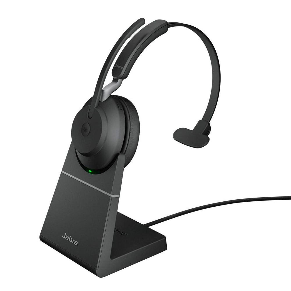 Jabra Evolve2 65 Wireless PC Headset with Charging Stand schwarz