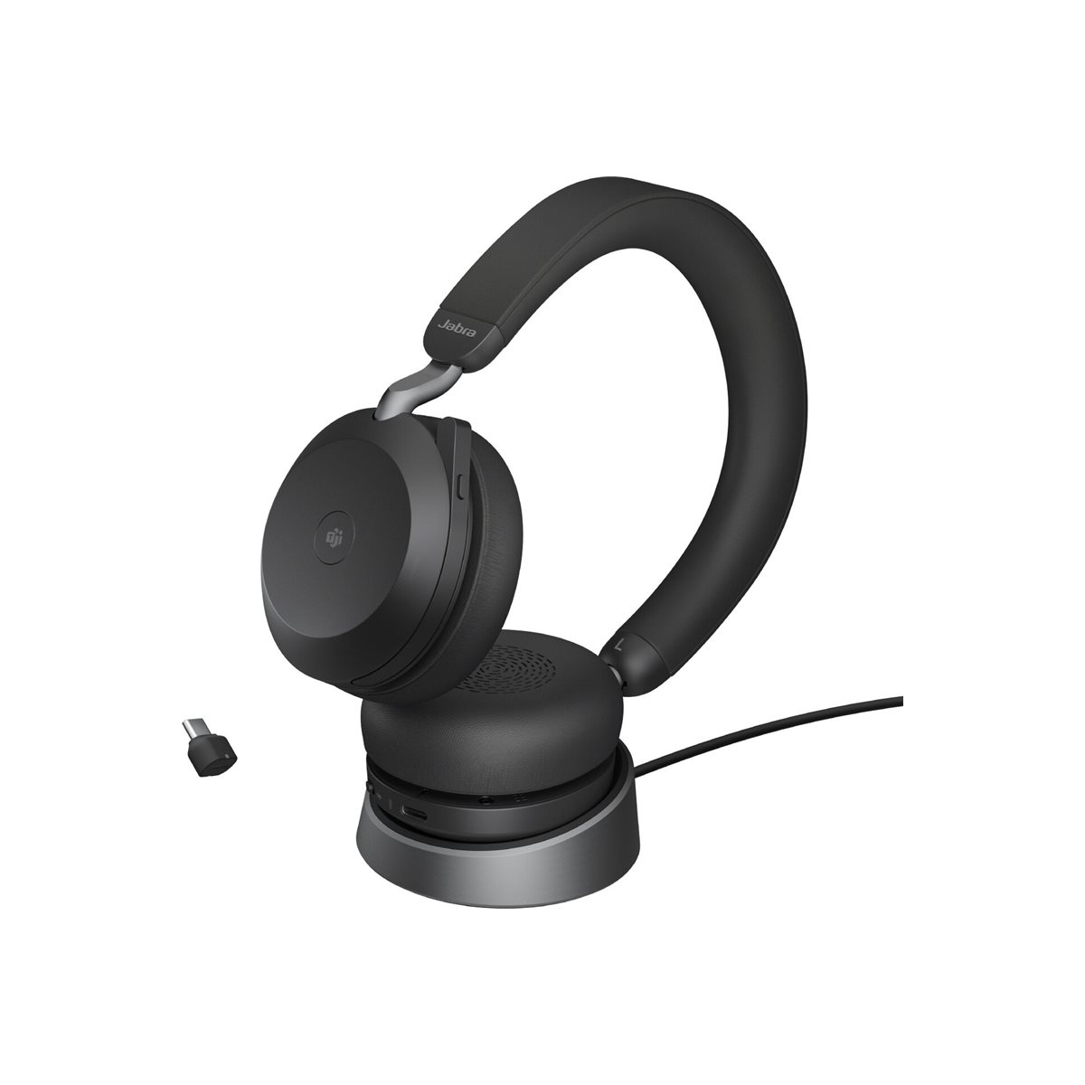 Jabra Evolve2 75 Wireless USB-C PC Headset mit Ladedock schwarz
