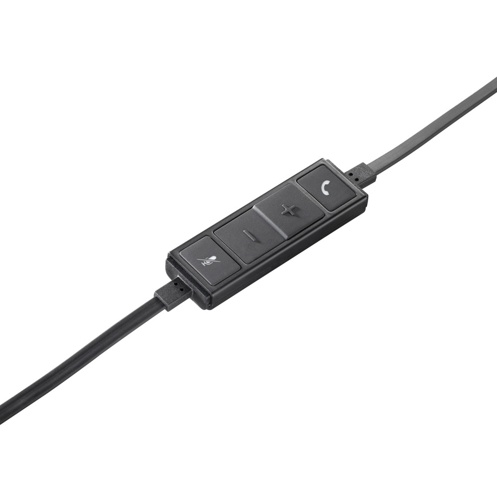 Logitech H650e Kopfhörer mit Mikrofon schwarz/silber