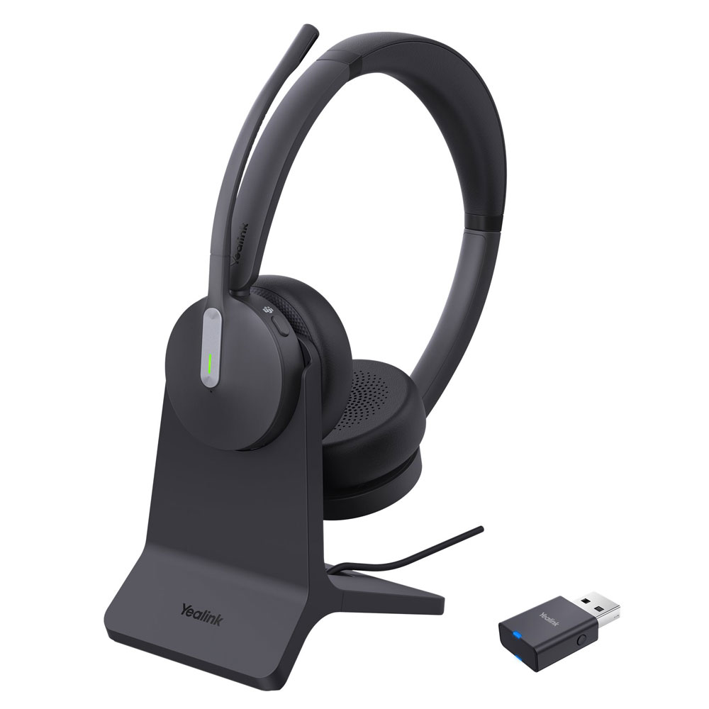 Yealink WH64 Hybrid Dual Teams Headset mit Ladeständer