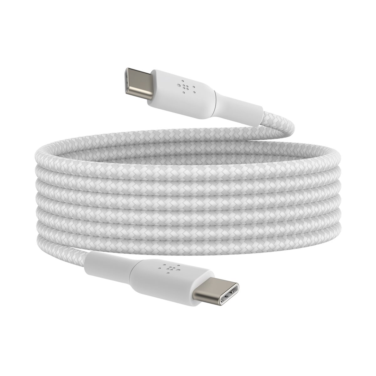 Belkin BoostCharge 2m geflochtenes USB-C/USB-C Kabel weiß