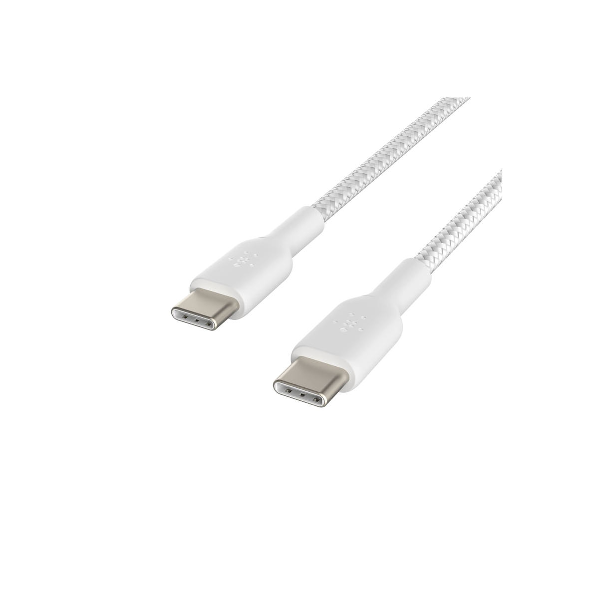Belkin BoostCharge geflochtenes USB-C/USB-C-Ladekabel 2m 2er-Pack weiß