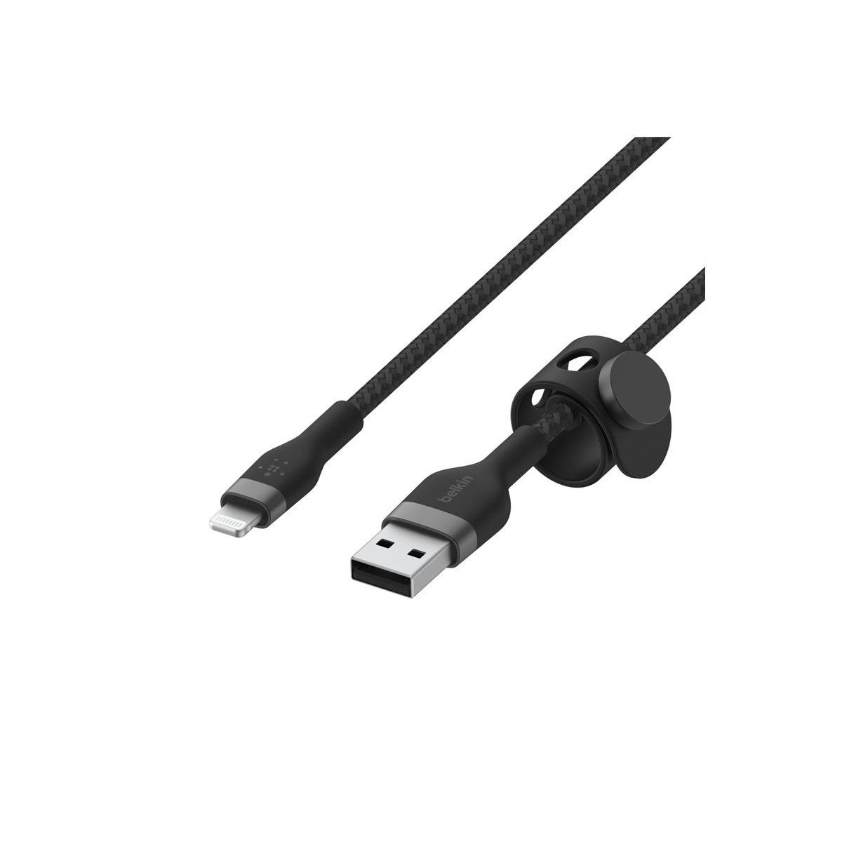 Belkin BoostCharge Pro Flex geflochtenes USB-A/Lightning-Kabel 2m schwarz