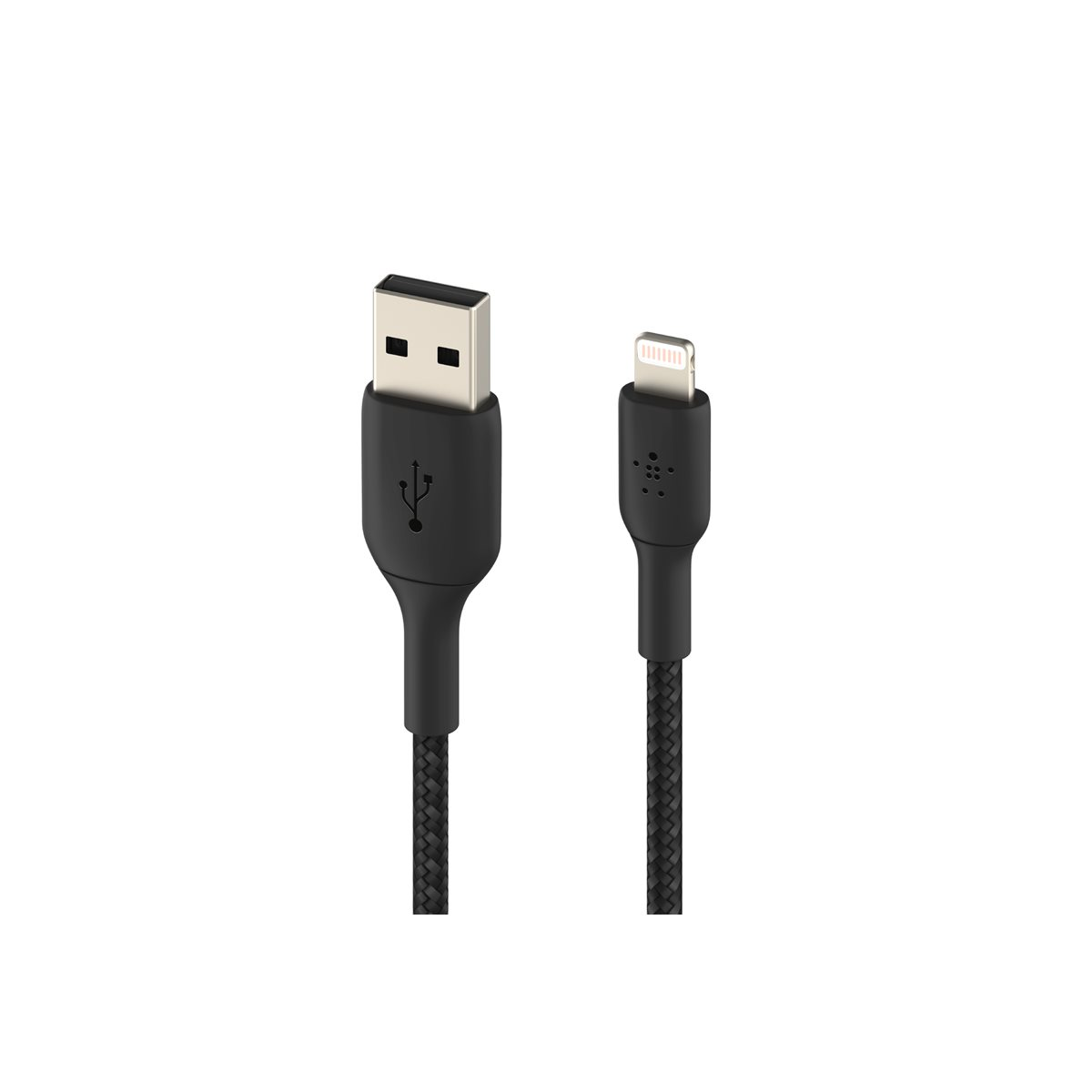 Belkin geflochtenes Lightning/USB-Kabel 2m schwarz
