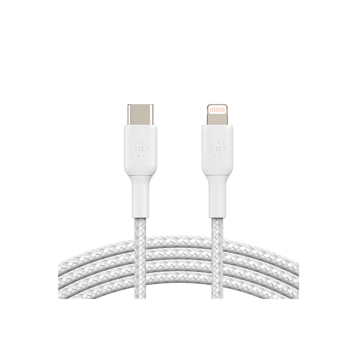Belkin geflochtenes USB-C/Lightning-Kabel 1m weiß