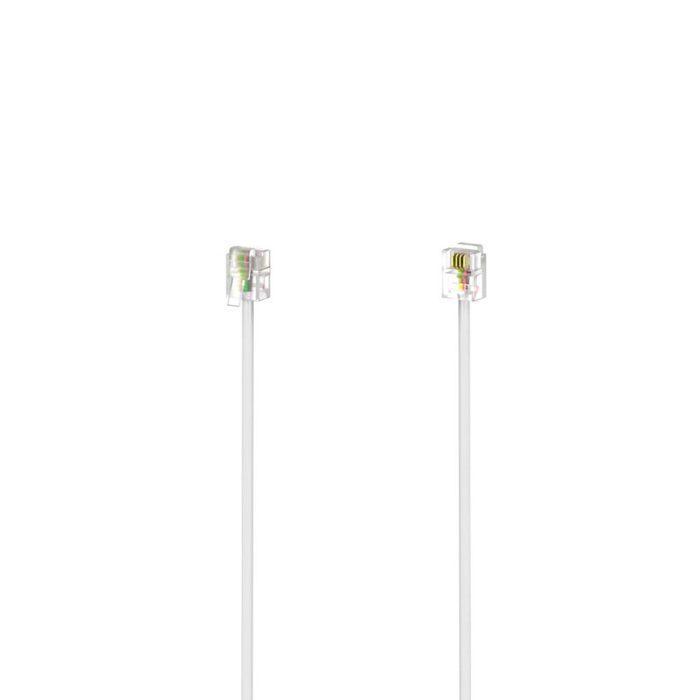 Hama Modularkabel, Stecker 6p4c - Stecker 6p4c, 3 m, Weiß