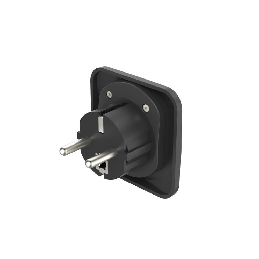 Hama Reiseadapter Typ E und F, 3-polig, universal, Welt nach Europa, Schwarz