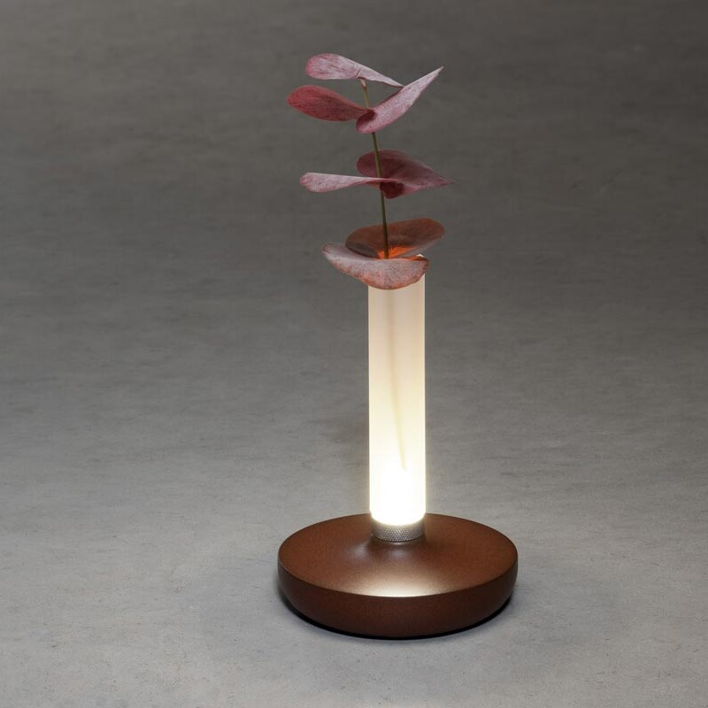 Konstsmide Biarritz USB-Tischleuchte rost, 1800/2700/4000K, dimmbar